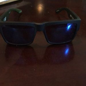Spy Optic Cyrus Sunglasses,  Black Frame with Dark Blue Spectra Lens